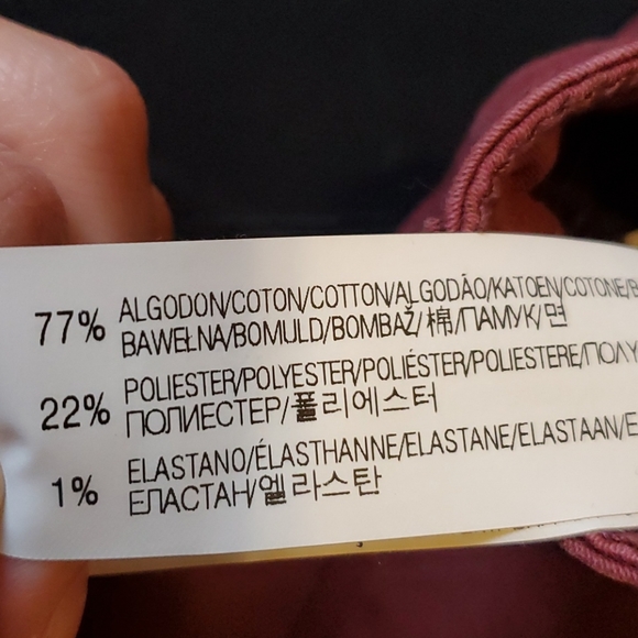 Zara Burgandy Skinny Jeggings W/ Rose Gold Details - Picture 8 of 8